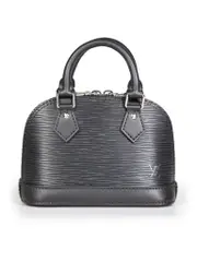 Black Epi Leather Nano Alma Bag