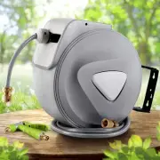 Greenfingers Water Hose Reel 30M Retractable Garden Auto Rewind Brass Spray Gun
