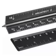 Architectural Scale Ruler with Straight Ruler, 12 Inches Imperial Measurement...