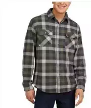 Men's Chaps Soft Lakeland Flannel Shirt Med Green