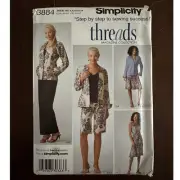Simplicity Threads Pattern 3884 Dress Pants & Jacket Womens Sizes 6-14