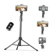 67" Phone Tripod & Selfie Stick, Camera Tripods Stand with Wireless 67in Black