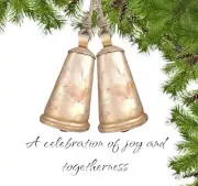 Chime in Christmas Cheer: Rustic Charm with Cow Bells Size 9 inch LOTS OF 50