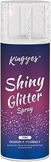 FantasyDay Body Glitter Spray, Temporary Shimmery Spray for Skin Face Hair Clothing, Quick-Drying Long-Lasting Silver Highlight Powder Spray for Women Festival Rave Stage Makeup Prom (120ml - Pink)