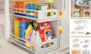 Under Sink Organizer, Pull Out Cabinet Organizers, Slide Sink Steel Shelf