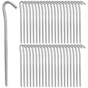 40 Pcs Aluminum Tent Stakes Pegs with Hooks for Outdoor Travel Camping Canopy