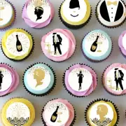 Great Gatsby 1920 Pre-cut Mini Edible Icing Cupcake or Cookie Toppers