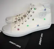 ️ SAINT LAURENT BEDFORD SOLARIS STAR CANVAS HIGH-TOP Sneakers EUR-42.9 US-9.5