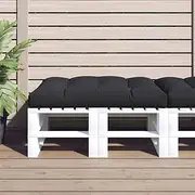 Pallet Cushion Black 120x80x12 cm Fabric – Patio Furniture Seat, Outdoor Chair Cushions for Sofa, Bench, Waterproof, Replacement Pillows