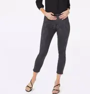 NYDJ Alina Printed Pull-On Skinny Ankle Jeans with Side Slit Diamondback Reg 10