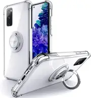 Samsung Galaxy S20 FE 5G Case Military Grade Kickstand Clear Drop Tested Cover