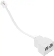 HAPINARY Sleek White Phone Line Splitter Detachable Design 4-core Telephone Jack Splitter