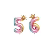 81Cm Iridescent Rainbow Foil Balloons 32inch Number Wedding Birthday Party Balloon