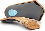 [RooRuns] Arch Support Insoles for Women/Men, 3/4 Plantar Fasciitis Insoles High Arch Supports Shoe Insoles for Flat Feet, Over-Pronation, Foot Pain Relief, Orthotics Heel Cushion Inserts for Running Walking, M