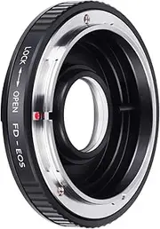 FD to EOS Adapter,K&F Concept Lens Mount Adapter for Canon FD FL Mount Lens to Canon EF EF-S EOS Mount Camera with Multi-Coated Focusing Correction Lens,Fits for Canon EOS 1300D 200D 750D 80D D60 D80