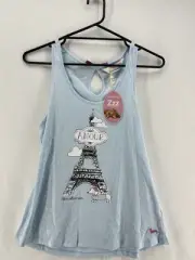 PETER ALEXANDER Paris Themed Blue PJ Tank Womens Size Medium (SKU#267)