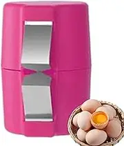 Egg Cracker Tool | Portable Egg Separator Tool | Egg Shell Opener | Handheld Egg Shell Opener | Effortless Handheld Egg Cracker Creative Kitchen Tools for Cooking Camping (Bright Pink)