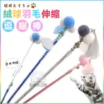 【PET DREAM】逗貓棒 絨球羽毛伸縮逗貓 貓咪玩具 貓玩具 絨球 寵物玩具 逗貓 喵星人