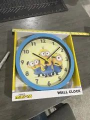 NEW! Illumination Presents MINIONS 10 Inch Wall Clock Kids Room Fun Art Time