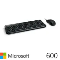 在飛比找燦坤線上購物優惠-微軟Microsoft 600 標準滑鼠鍵盤組 黑色(APB