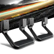 2PCS Black Aluminum Side Step Nerf Bar with Mount Bracket for Dodge Jeep Mazda (for: Jeep)
