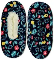 [Disney] Women's Soft Fuzzy Babba Slipper Socks ~ Nightmare Before Christmas ~ Mickey Mouse ~ Stitch ~ Shoe Size 7-9.5 (Stitch & pineapples, US Footwear Size System, Adult, Women, Numeric Range, Medium, 7, 9.5)