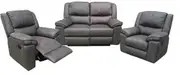 EL Arias Fabric Upholstered 2 Seater + 2 Single Seater Recliner Sofa Set