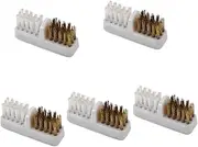 Healeved 5pcs Nail Drill Bit Wire Cleaner Brush Set Small Cleaning Brush for Manicure Tools
