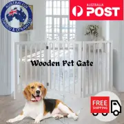 PaWz Wood Pet Gate Dog Fence Indoor Guard Safety Barrier Portable Folding Door