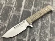 TwoSun Folding Knife Titanium/G10Handle Big Folder Camping Knife TS394-D2-desert