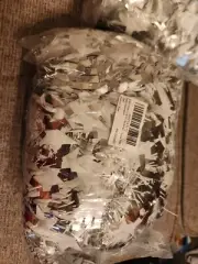 32.8 Ft Christmas Tinsel Garland,Silver and White Metallic Silver With Star Lot
