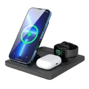 Wireless Charger Station 3 in 1 Fast Charging Stand for iPhone Apple Watch Airpods