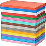 Arteza EVA Foam Sheets, 15 Colors, 150 Sheets, 5.5 x 8.5 Inches, 1.35-mm Thick, Craft Supplies and Materials for Card Making, Photo Frames, DIY Gifts