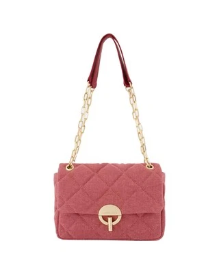 Vanessa Bruno Quilted Linen Chain Bag Women Pink | Pink Handbags