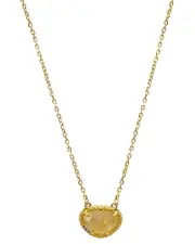 Adornia Fine Jewelry 14K Over Silver 2.00 ct. tw. Citrine November Birthstone Necklace