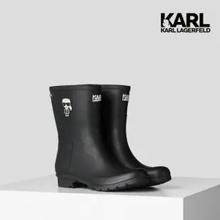 【KARL LAGERFELD 卡爾】KALOSH IKONIK中筒雨靴-黑(原廠公司貨)