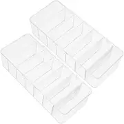 2Pcs Cord Organizer Boxes Multi Grid Cable Management Case with Cover for Tidy Desk Storage Durable Prevent Cable Tangling and Maintain Cleanliness