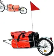Bike Luggage Trailer with Bag, Bike Cargo Trailer - Loading:30kgs, Ample Storage Space, for Hauling Heavy Goods,Plants,Tools, Groceries
