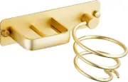 Hair Dryer Holder Hairdryer Straightener Station Wall Mounted Spiral Shelf Bracket Stand Hanger Organizer Blow Storage with Cable Tidy Rack Gold-Good