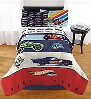 Franco Kids Hot Wheels Twin Size Comforter, Super Soft Reversible