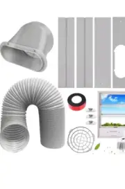 Portable AC Window Vent Kit, Adjustable Vertical/Horizontal Sliding Window RB