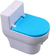 Barbie Replacement Parts Malibu House Playset - FXG57 ~ Replacement White Toilet with Blue Lid