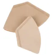 40Pcs Eco-friendly Unbleached Original Wooden Hand Dripper Coffee Paper Filter;