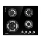 Gas Cooktop 60cm 4 Burner Black Devanti