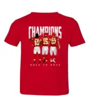 Kansas Back To Back Champions Mahomes Kelce Pacheco Toddler T-Shirt