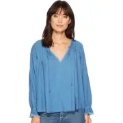 Nwt Splendid Blue Chambray Peasant Top