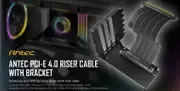 Antec Adjustable Vertical Bracket with 200mm High Performance PCI-E Riser Cable. New 2024. Black Universal Case support