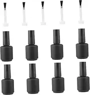 AUTSUPPL 1set Empty Nail Polish Bottles Black Storage Containers Brush Reusable Nail Polish Vials for Personal Salon Use