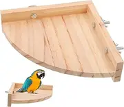 LIGHTAOTAO Perch Platform for Birds Natural Wood Roost Stand for Parrots Cockatiels and Budgies Bird for Cage with Attractive Design and Physical Activity
