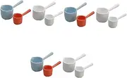 Alipis 3sets Cute Shape Mini Spoon Scoop Spoon Plastic Household for Coffee Baking Milk Tea Housewarming Party 4pcs*3 Random Color